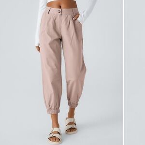 Mid Rise Button Zipper Side Pocket Casual Cotton Joggers size XL